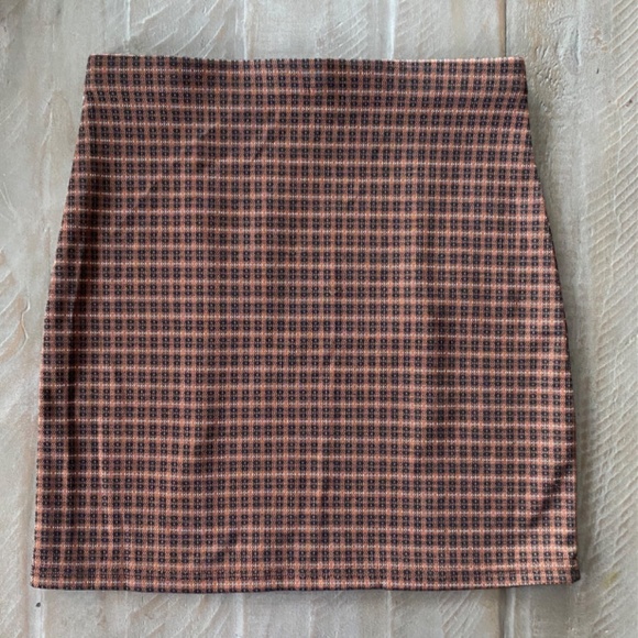 Tillys Full Tilt Brown & Black Plaid Skirt - Picture 2 of 7